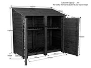 Wooden Log Store with Doors and Shelf W-187cm, H-126cm or 180cm, D-88cm - image 8