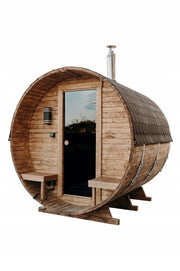 Steam & Oak Gas Barrel Sauna 2.4m with Porch (Electric or Wood-Fired) - image 7