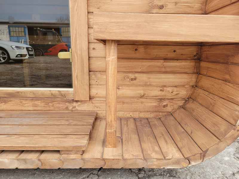 Steam & Oak Gas Cube Sauna 3.4m Premium L-Bench (Electric or Wood-Fired) - view 9