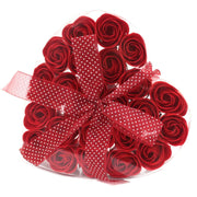 Set of 24 Soap Flower Heart Box - Red Roses - image 1