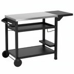 Outsunny BBQ Grill Table Stainless Steel Black