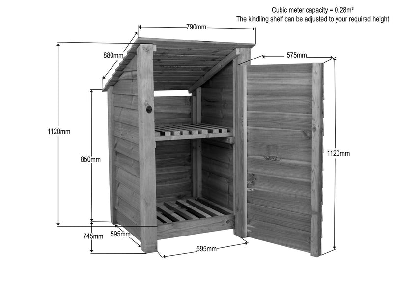Wooden Log Store 