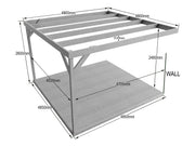 Wall-mounted Box Pergola and Decking Kit - image 13