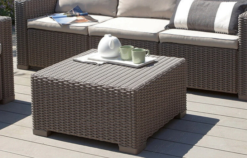 Keter California Taupe Rattan Coffee Table 68 x 68cm - image 2