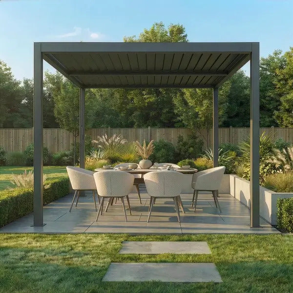 Como 3x3 Pergola Latte, structural detail