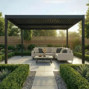Como 4x4 Pergola Grey, close-up structural detail