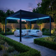 Como 4x4 Pergola Grey, dining setting