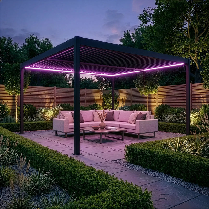 Como 4x4 Pergola Grey, garden lifestyle view