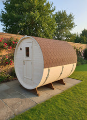 Steam & Oak Gas Barrel Sauna 2.4m with Porch (Electric or Wood-Fired) - image 10