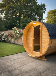 Steam & Oak Gas Barrel Sauna 2.4m with Porch (Electric or Wood-Fired) - image 12