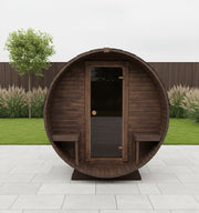 Steam & Oak Gas Barrel Sauna 2.4m with Porch (Electric or Wood-Fired) - image 13