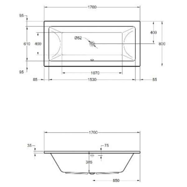 Carrera Double Ended Bath - All Sizes - image 3