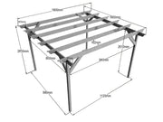 Chamfered Wooden Garden Pergola Kit - image 10