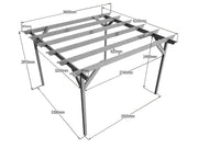 Chamfered Wooden Garden Pergola Kit - image 26