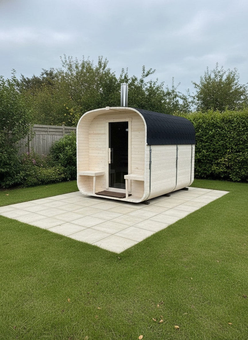 Steam & Oak Gas Cube Sauna 2.4m with Porch (Electric or Wood-Fired) - view 3