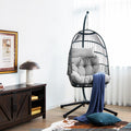 Hanging Swing Egg Chair with Stand Cozy Head Pillow  Cushion