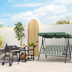 Outsunny BBQ Grill Table Stainless Steel Black