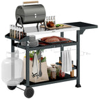 Outsunny Portable Foldable Charcoal BBQ Grill Yellow