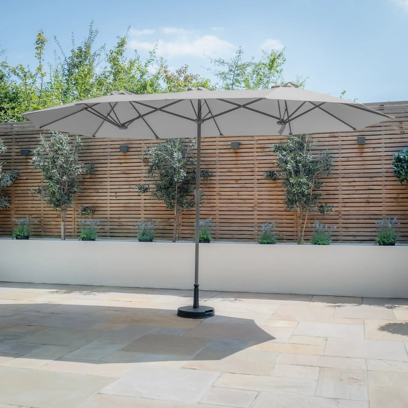 Maze - Helios 3m x 3m Square Rotating Cantilever Parasol with Base - Oil Green