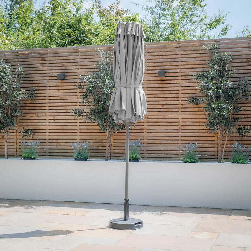 Maze - Capri 3m Round Tilting Parasol with Crank Handle - Oil Green