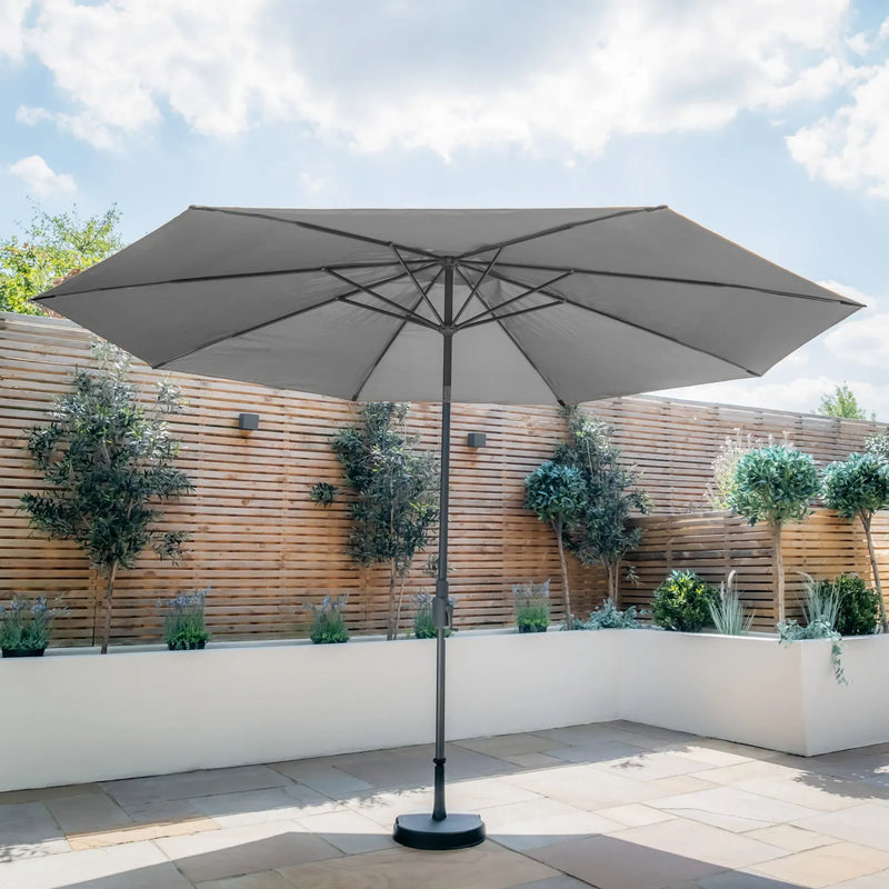 Maze - Helios 3m x 3m Square Rotating Cantilever Parasol with Base - Oil Green