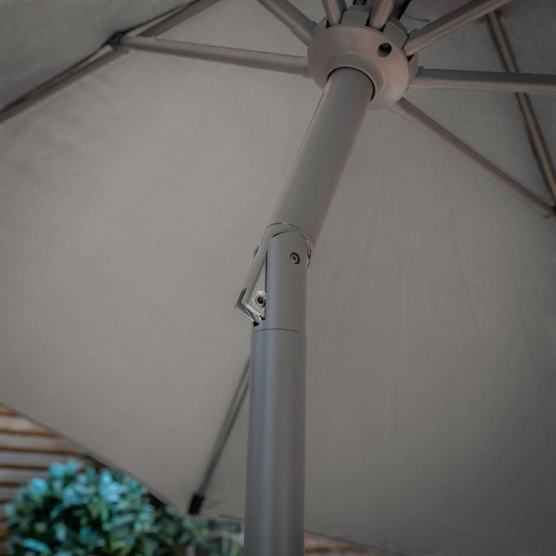 Maze - Capri 3m Round Tilting Parasol with Crank Handle - Oil Green