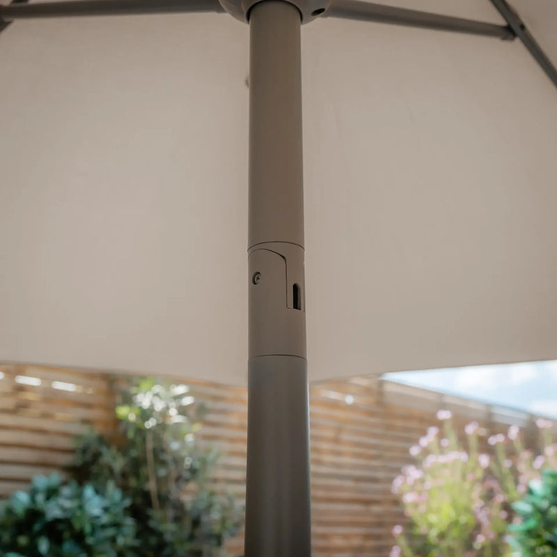 Maze - Capri 2.7m Round Tilting Parasol with Crank Handle - Clay Beige