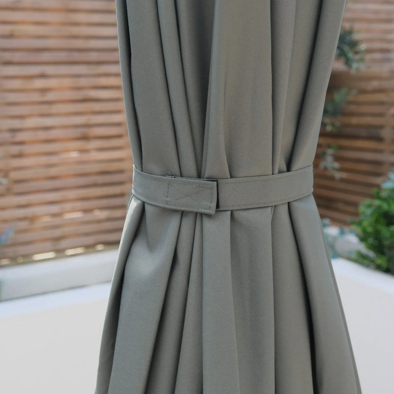 Maze - Capri 3.5m Round Tilting Parasol with Crank Handle - Oil Green