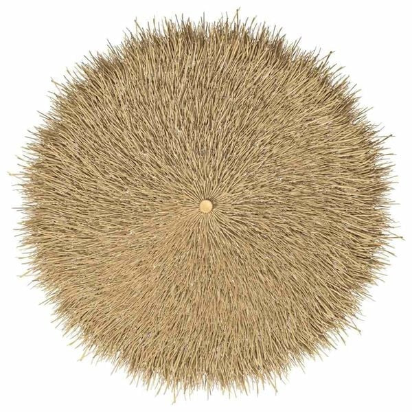 vidaXL Garden Parasol | Brown | Bamboo pole, Banana leaf roof | 270 cm diameter
