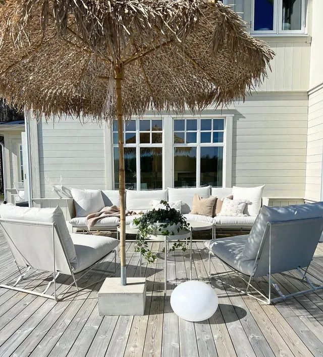 vidaXL Garden Parasol | Brown | Bamboo pole, Banana leaf roof | 270 cm diameter