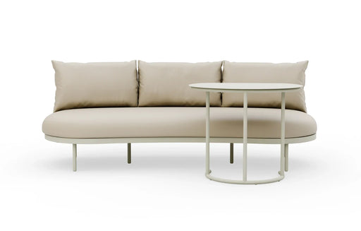 Kiki Beige 3-Seater Curved Garden Sofa and Coffee Table - image 2