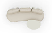 Kiki Beige 3-Seater Curved Garden Sofa and Coffee Table - image 6