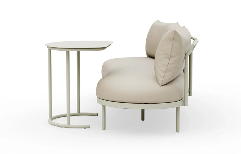 Kiki Beige 3-Seater Curved Garden Sofa and Coffee Table - image 5