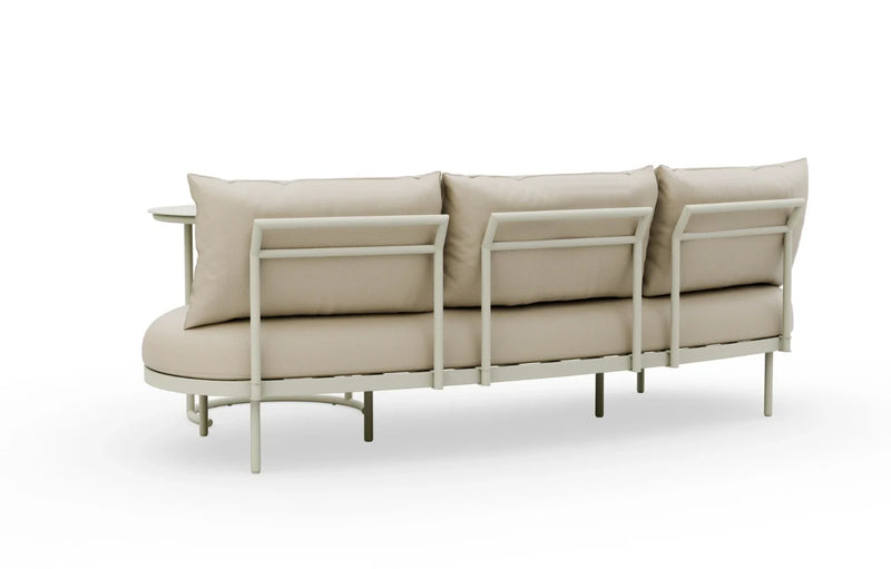 Kiki Beige 3-Seater Curved Garden Sofa and Coffee Table - image 4