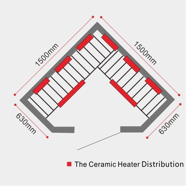 KOVE Corner Full Spectrum Infrared Sauna – 3–4 Person - view 12