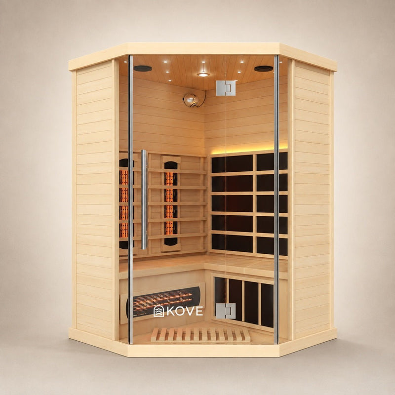 KOVE Corner Full Spectrum Infrared Sauna – 3–4 Person