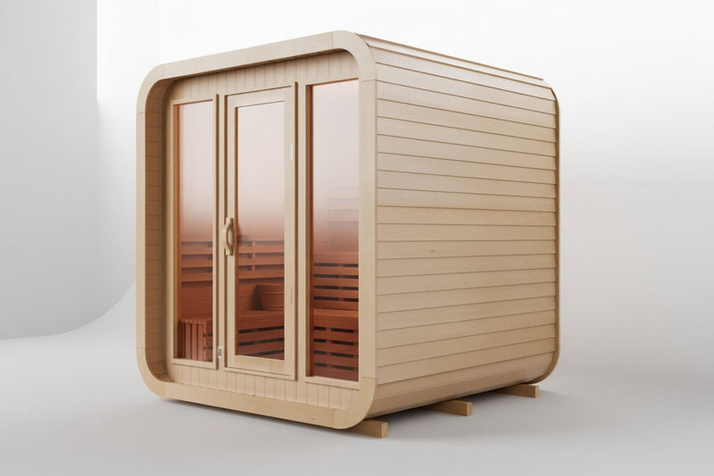 KOVE Cube Sauna 3–4 Person Outdoor Sauna – Premium Spruce Wood, 6kW Harvia Heater - image 8