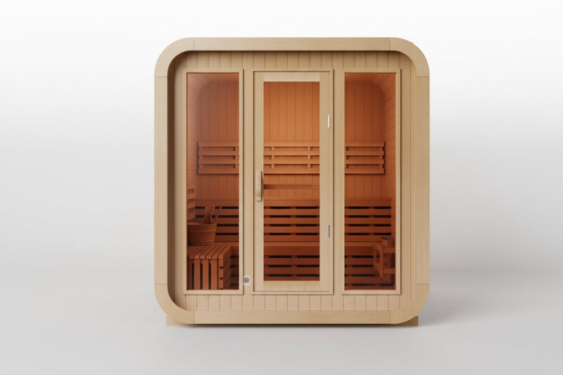 KOVE Cube Sauna 3–4 Person Outdoor Sauna – Premium Spruce Wood, 6kW Harvia Heater - image 7