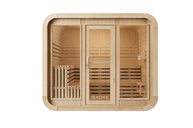KOVE Cube Sauna 5–6 Person Outdoor Sauna – Premium Spruce Wood, 8kW Harvia Heater - image 9