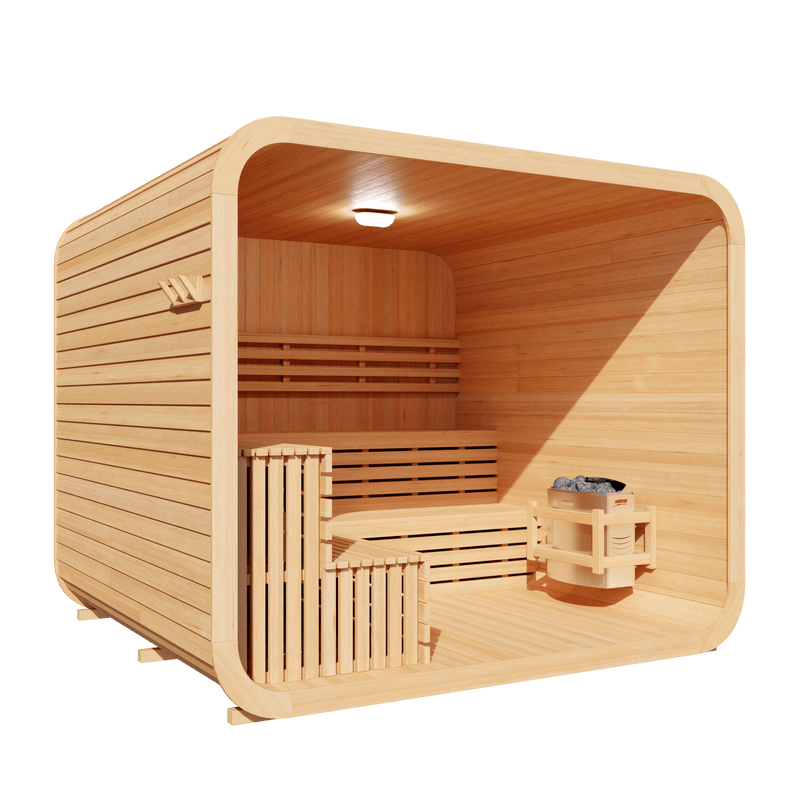 KOVE Cube Sauna 5–6 Person Outdoor Sauna – Premium Spruce Wood, 8kW Harvia Heater - image 7