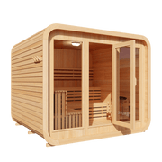 KOVE Cube Sauna 5–6 Person Outdoor Sauna – Premium Spruce Wood, 8kW Harvia Heater - image 5
