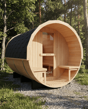 KOVE Outdoor Barrel Sauna – 4–6 Person Garden Sauna with 6kW Harvia Electric Heater - image 7