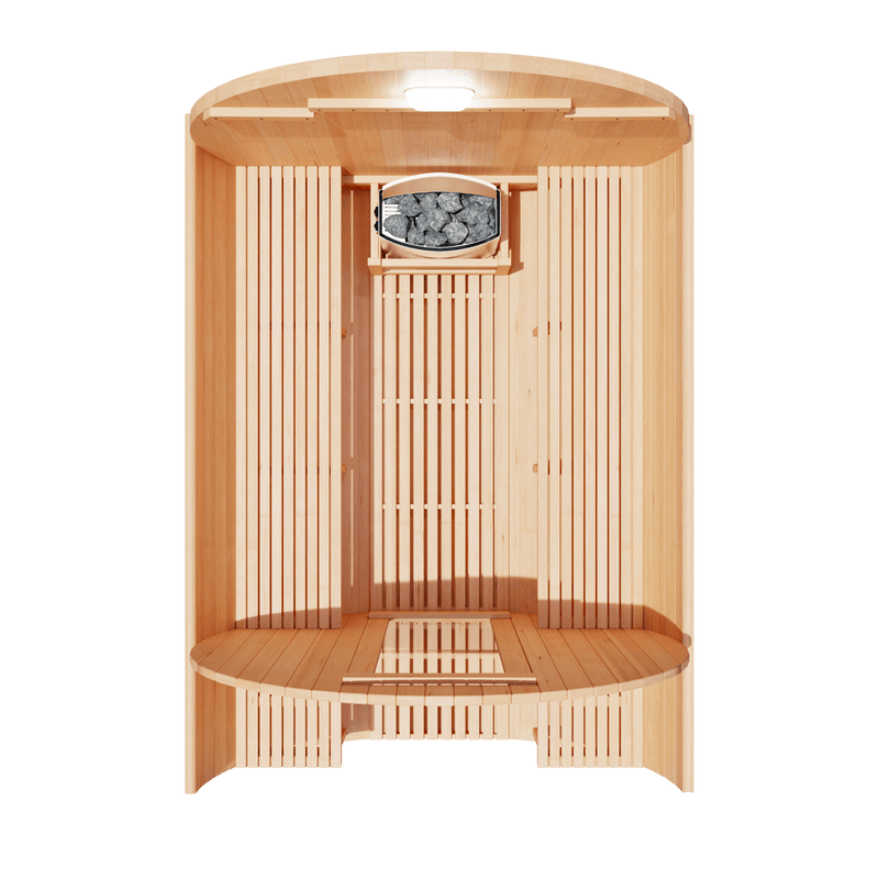 KOVE Outdoor Barrel Sauna – 4–6 Person Garden Sauna with 6kW Harvia Electric Heater - image 12