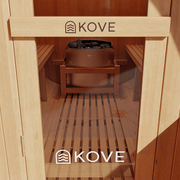 KOVE Outdoor Barrel Sauna – 4–6 Person Garden Sauna with 6kW Harvia Electric Heater - image 10