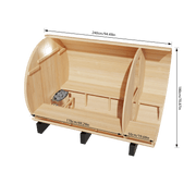 KOVE Outdoor Barrel Sauna – 4–6 Person Garden Sauna with 6kW Harvia Electric Heater - image 15