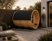 KOVE Outdoor Barrel Sauna – 4–6 Person Garden Sauna with 6kW Harvia Electric Heater - image 4