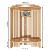 KOVE Outdoor Barrel Sauna – 4–6 Person Garden Sauna with 6kW Harvia Electric Heater - image 13