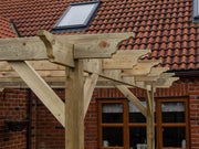 Wall Mounted Wooden Pergola Kit - Orchid Design - image 2