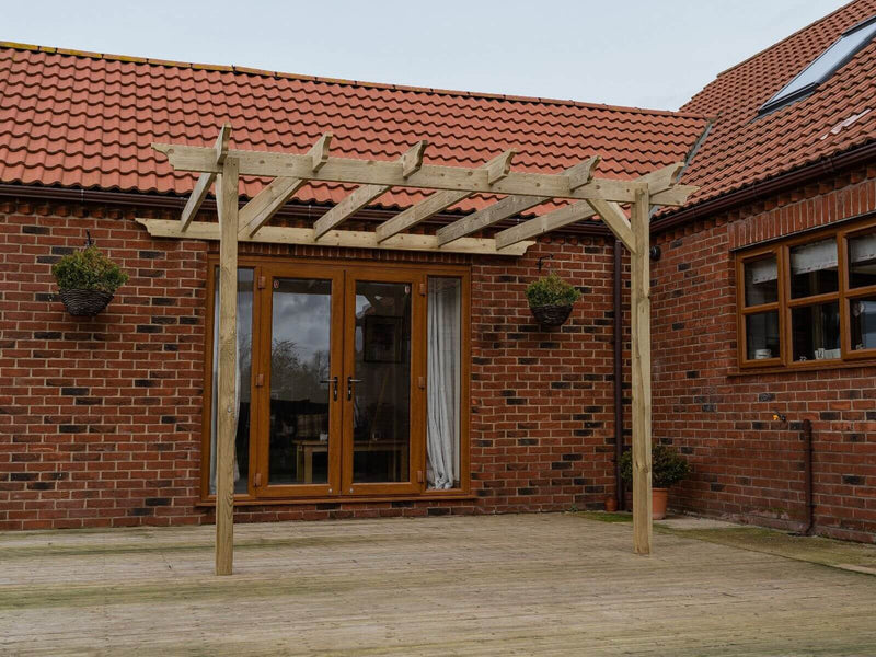 Wall Mounted Wooden Pergola Kit - Orchid Design - image 6