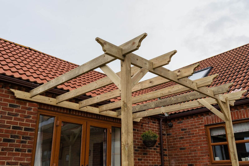 Wall Mounted Wooden Pergola Kit - Orchid Design - image 5